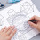 Rotatable Ruler Geometric Ruler Mathematics Measuring Tool Multifunctional Draft Rulers Circular Drawing Template Ruler 4
