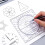 Rotatable Ruler Geometric Ruler Mathematics Measuring Tool Multifunctional Draft Rulers Circular Drawing Template Ruler 8