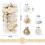 Christmas Balls Ornaments Set Yellow Plastic 30 pcs 2