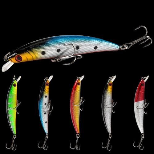 Δόλωμα Minnow 9cm με ουρά κουπιού – Συσκευασία των 2 1