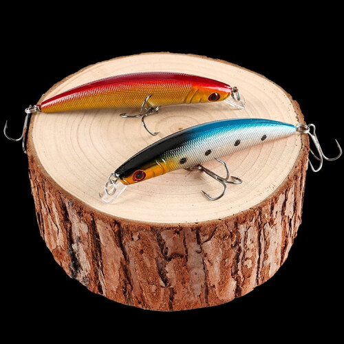 Δόλωμα Minnow 9cm με ουρά κουπιού – Συσκευασία των 2 2