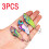 3 Pack Metal Lure 3D Fish Eye Spoon Shape Sinking Durable with Double Trident Hook baits 3
