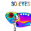 3 Pack Metal Lure 3D Fish Eye Spoon Shape Sinking Durable with Double Trident Hook baits 4