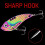 3 Pack Metal Lure 3D Fish Eye Spoon Shape Sinking Durable with Double Trident Hook baits 5