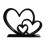 Valentines Day Decorations Heart Sculpture 3D Printed-Black 1