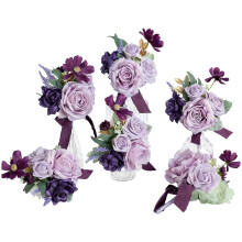 6 Stück Brautsträuße, realistische künstliche Blumensträuße-2