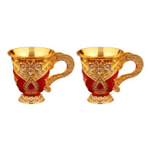 Creatief Metalen Wijnbeker Legering Wijnglas Met-Rood 2