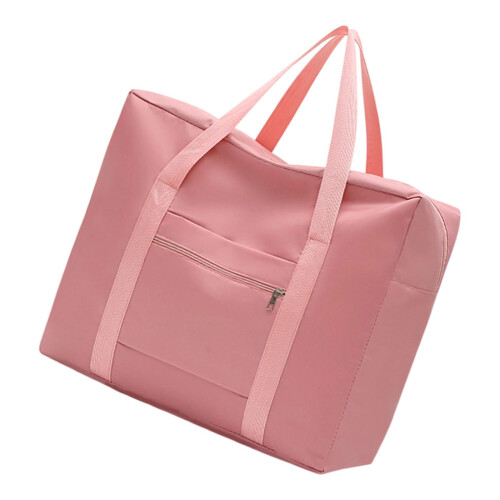 Multiple Compartment Bag With Thick Handles Portable-Pink m