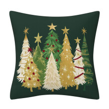 Holiday Cushion Cover Christmas Tree Designs Soft Decorative-7