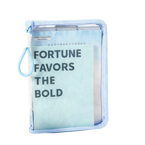 Hardcover File Organiser Clipboard With Carrying Handle-Blue
