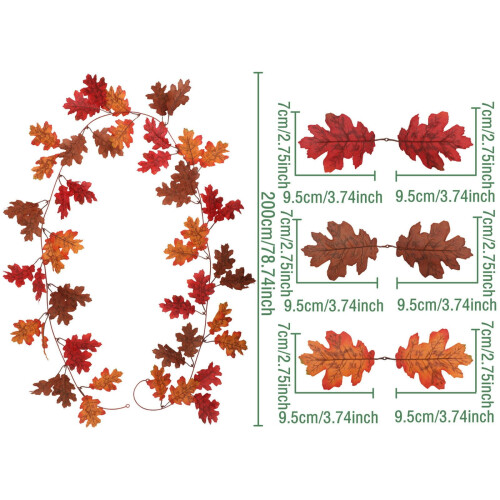 Maple Leaf Fall Garland 78 in 1