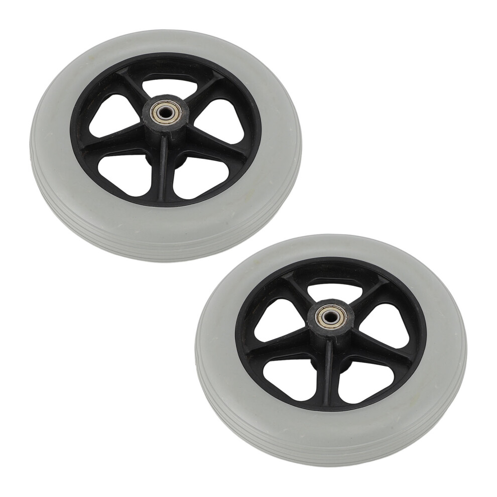 Gray Electric Wheelchair 8 Inch Wide Wheel Replacement For Smooth Mobility