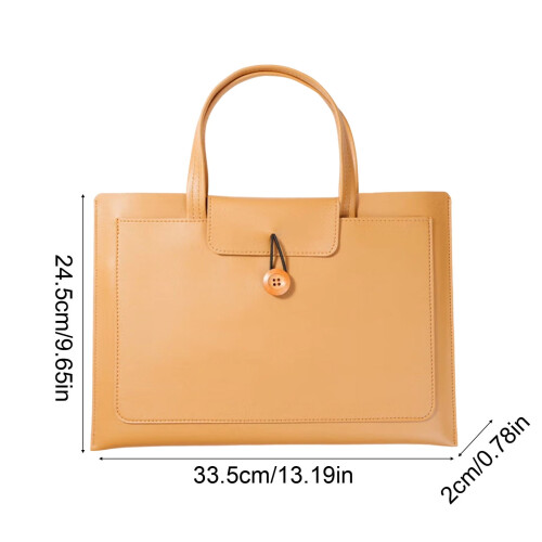 Waterproof Leather A4 File Folder with Hand Strap 2
