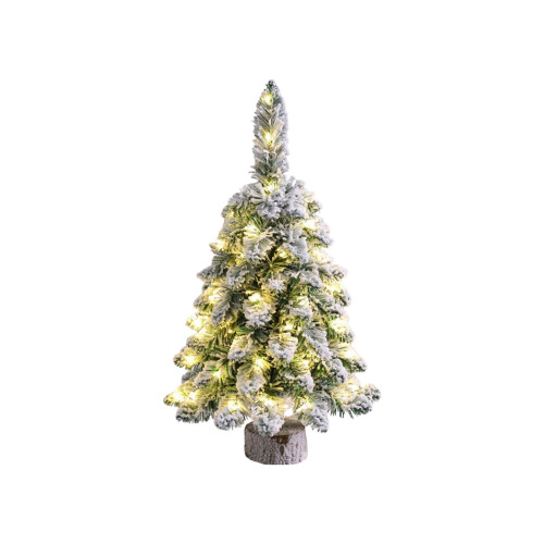 Pre-Lit Flocked Christmas Tree White 45cm 1