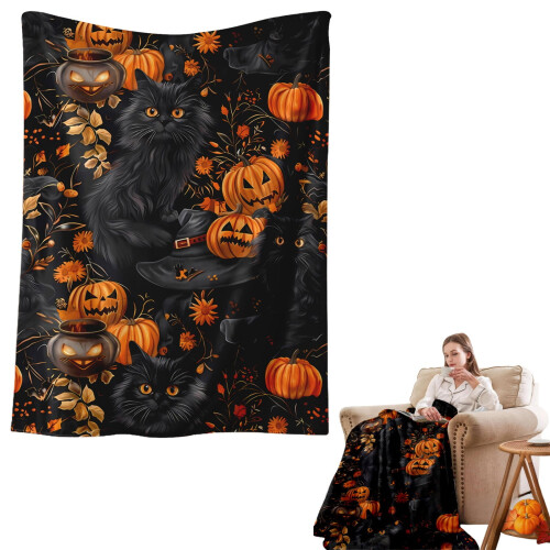 Koc flanelowy na Halloween 70x100cm 1