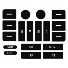 Car Air Conditioning Climate Temperature Radio Repair Kit Stickers Decals for Mk5 for Fix Worn Button