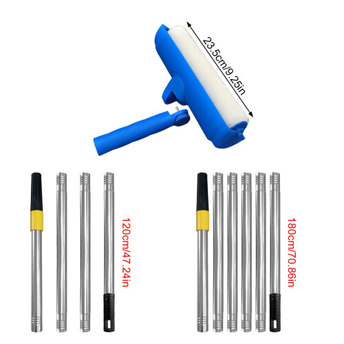 Ergonomic Paint Roller with Adjustable Shield, Threaded Handle for Extension Poles, Indoor/Outdoor Use 2