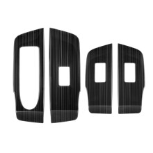 Panel de Reposabrazos de Puerta Embellecedor de Cubierta de Interruptor de BotóN de ElevacióN de Vidrio de Ventana de Acero Inoxidable para
