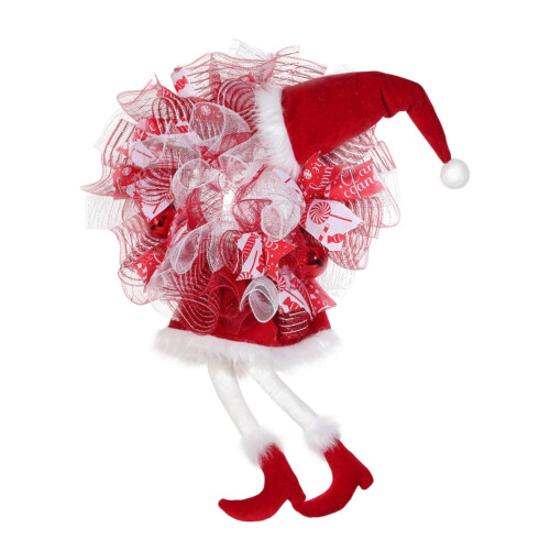 Long-Legged Christmas Elf Wreath 70x45cm 1
