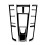 For  Macan 2014-2021 Car Accessories Interior Shift Panel Set Decorative Sticker ABS 1