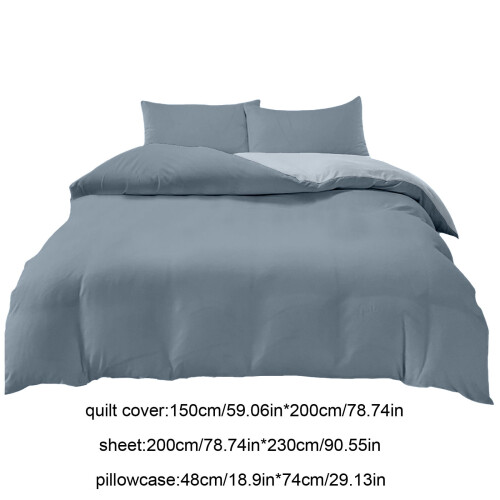 Ensemble de literie pour dortoir, polyester doux lavé, 4 pièces, lit simple/double 2