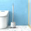 WC-Bürste und Halter-Set, weißer Kunststoff 4