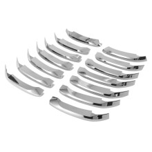 14Pcs Car Chrome Front Grill Decoration Strips Cover Trim for  X1 F48 2016-2019 Accessories