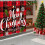 Red Polyester Christmas Shower Curtain 180x180 cm 4