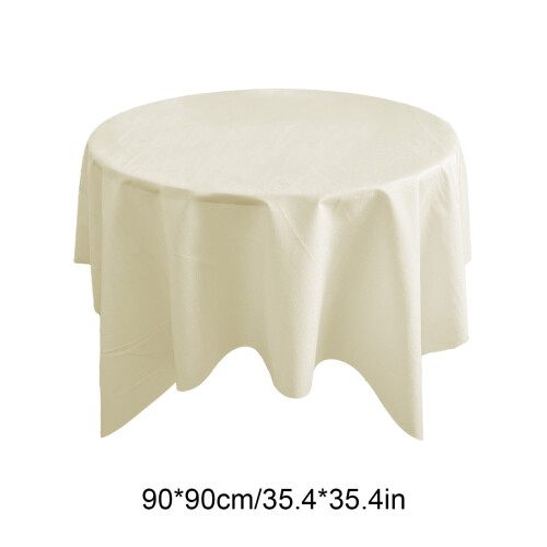 Round Tablecloth 90cm Solid Colour Polyester 2