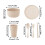 6-Pc Beige Wheat Straw Dinnerware Set: Bowls, Cups, Plates – Durable Tableware, Compatible with Household Dining 3