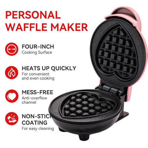 4-tommer vaffeljern med non-stick plader 2