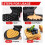 Μηχανή πρωινού Love Waffle 4 ιντσών, 16*8*12cm, γρήγορη θέρμανση, αντικολλητική επίστρωση, 2