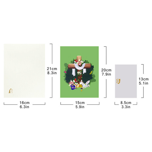 Pop-Up Easter Cross Greeting Card Religious Holiday Card 2