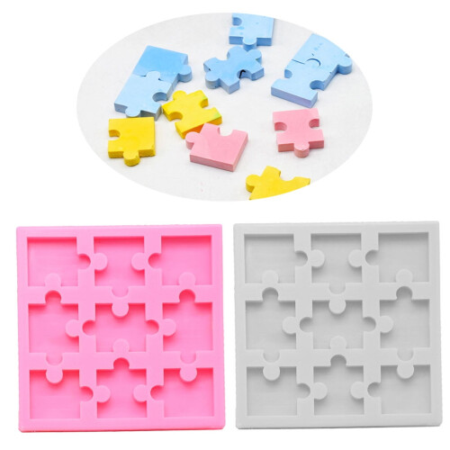 Molde de silicone para quebra-cabeças, giz de cera, sabonete e sobremesas. 1