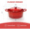 5.5 Qt Red Enameled Cast Iron Dutch Oven 2