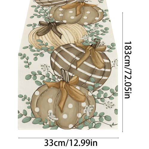 Sunflower & Maple Table Runner Cotton-Linen 72x13 Inch 2