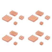 16 Teiliger KüHlung KüHlköRper Aus Kupfer für Raspberry Pi 4B 1G 2G 4G KüHlköRper KüHler (Reines Kupfer KüHlköRper)