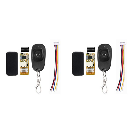 2X DC3.5-12V Relay Remote Control  433Mhz Small Contact NO COM NC Learning Button Wireless Remote Control