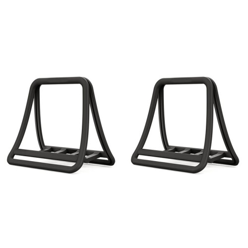 2X Adjustable Vertical Laptop Stand - Notebook & Tablet Holder Vertical Storage Rack Black