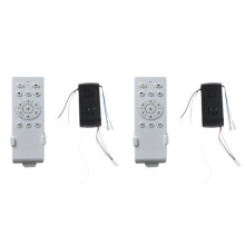 2X Kit de Télécommande Universelle pour Ventilateur de Plafond, Basse Tension, 30 W CC, Contrôleur de Lumière, 6 Vitesses et Minuterie.