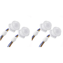 4 Stück Bewegungssensor Lichtschalter 110-220 V PIR-Sensor Intelligente Erkennung Zeitverzögerung Einstellbarer Infrarot-Induktionsdetektor
