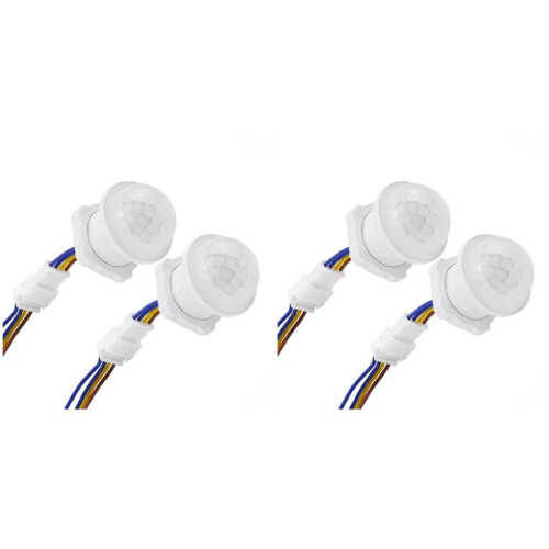 4Pcs Motion Sensor Light  110-220V PIR Sensor  Detection  Delay Adjustable Infrared Induction Detector