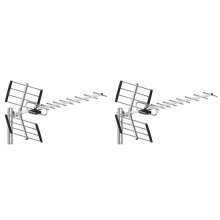 2X Outdoor Digital High-Definition TV Antenna HD with to 200 Mile Range Attic or Roof TV Antenna Free 4K TV Channels