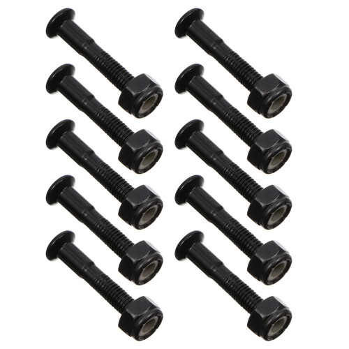 80Sets Black Mounting Bolts Set Skateboard Hardware Steel Replacement 1