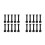 80Sets Black Mounting Bolts Set Skateboard Hardware Steel Replacement 3