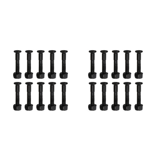 80Sets Black Mounting Bolts Set Skateboard Hardware Steel Replacement 2