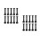 80Sets Black Mounting Bolts Set Skateboard Hardware Steel Replacement 5
