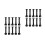 80Sets Black Mounting Bolts Set Skateboard Hardware Steel Replacement 7