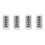 4x 433MHZ Wireless RF Remote Control White 4-Button Remote Control EV1527 Learning Code Wireless Remote Control 1