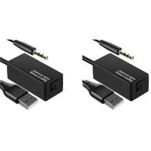 2X 192-KHz-Digital-Analog-Audio-Konverter, Digitaler Optischer DAC-Toslink-Zu-Analoger 3,5-Mm-Klinken-Audiokabel-Adapter